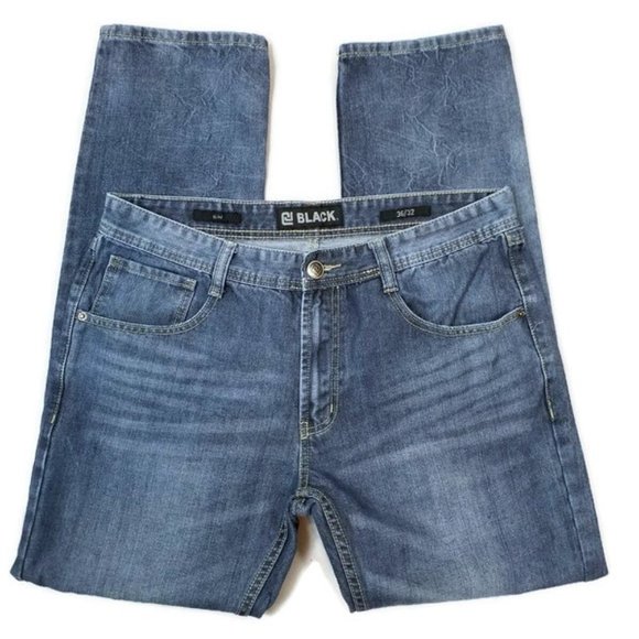 CJ Black Medium Wash Classic Rise Slim Straight Leg Denim Jeans Mens 36 x 31.5 - Picture 5 of 12